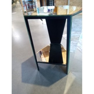 BOUT DE CANAPE MIROIR HEXAGONAL 
