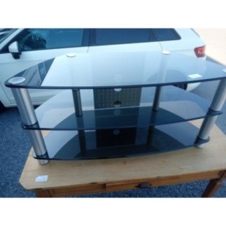 MEUBLE TELE VERRE ALU 105 X 45 X 51