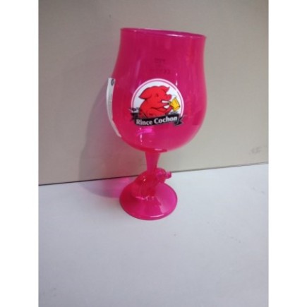 VERRE RINCE COCHON ROUGE