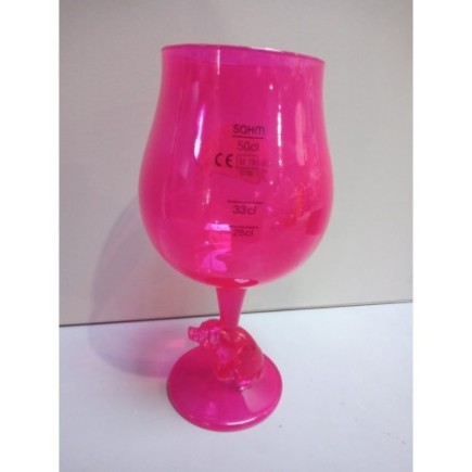 VERRE RINCE COCHON ROUGE