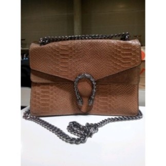 SAC A MAIN CUIR BEIGE ECIALLE BOUCLE DRAGON