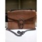 SAC A MAIN CUIR BEIGE ECIALLE BOUCLE DRAGON