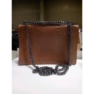 SAC A MAIN CUIR BEIGE ECIALLE BOUCLE DRAGON