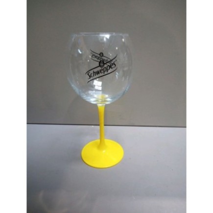 VERRE SCHWEPPES PIED JAUNE