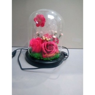 LAMPE DECO ROSE
