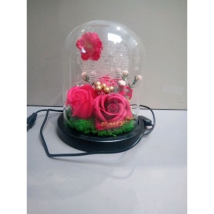 LAMPE DECO ROSE