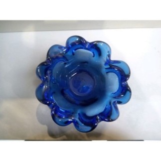 VIDE POCHE  EN VERRE SOUFFLE BLEU