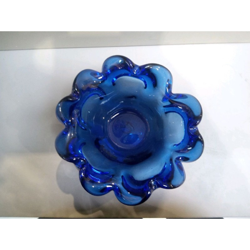 VIDE POCHE  EN VERRE SOUFFLE BLEU