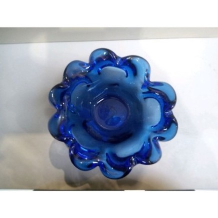 VIDE POCHE  EN VERRE SOUFFLE BLEU