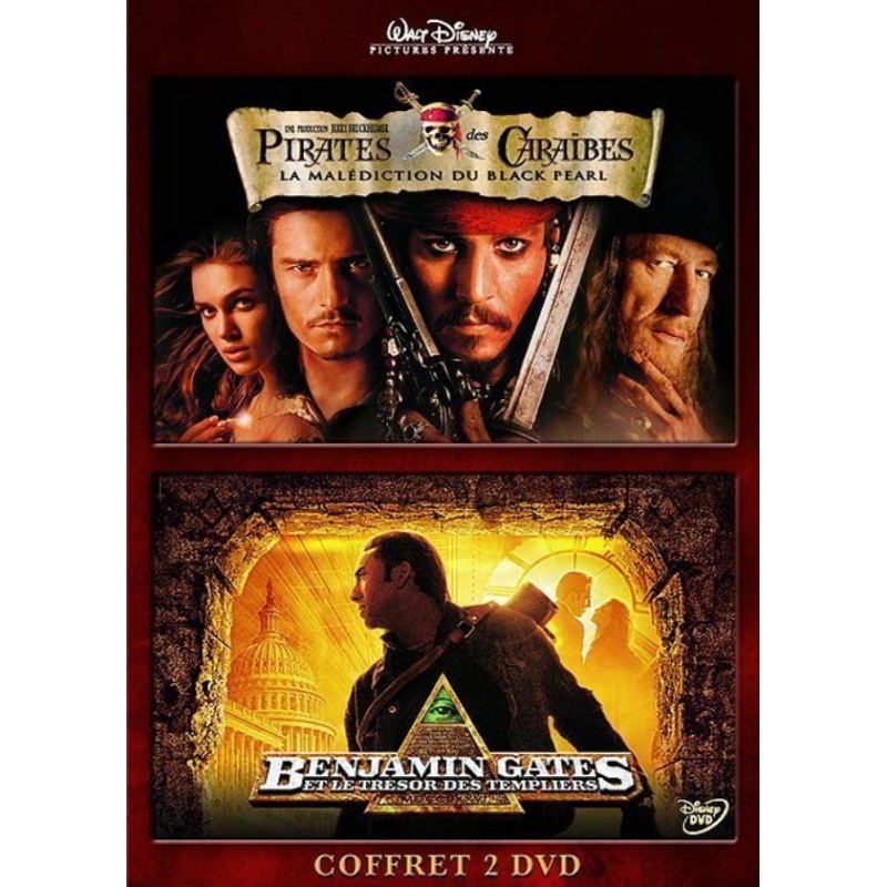 BENJAMIN GATES ET LE TRESOR DES TEMPLIERS + PIRATES DES CARAIBES, LA MALEDICTION DU BLACK PEARL