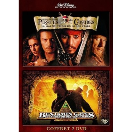 BENJAMIN GATES ET LE TRESOR DES TEMPLIERS + PIRATES DES CARAIBES, LA MALEDICTION DU BLACK PEARL