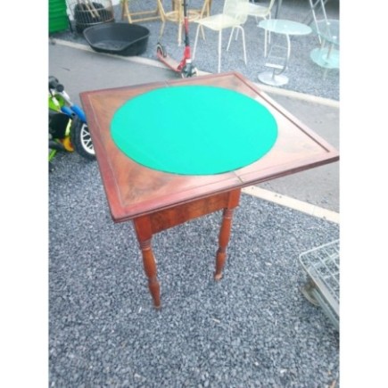 TABLE POKER ACAJOU