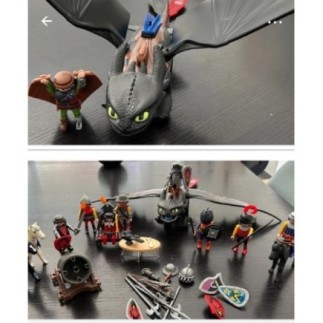 PLAYMOBIL  CHEVALIER + DRAGON
