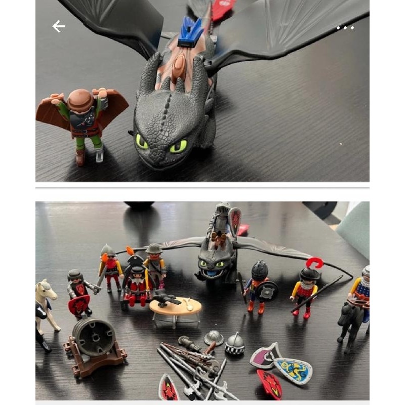 PLAYMOBIL  CHEVALIER + DRAGON