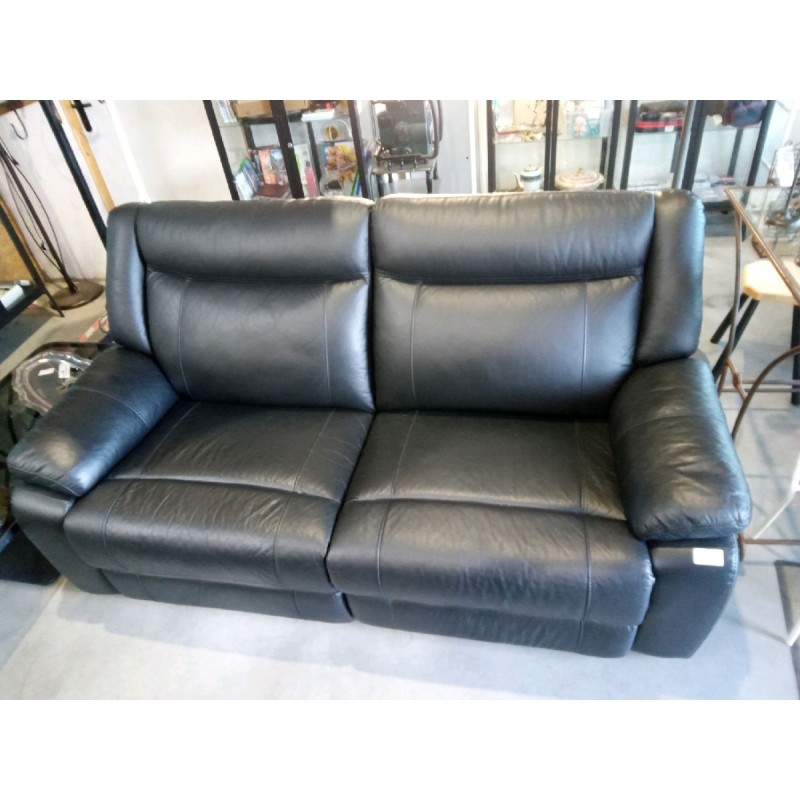CANAPE CUIR NOIR INCLINABLE