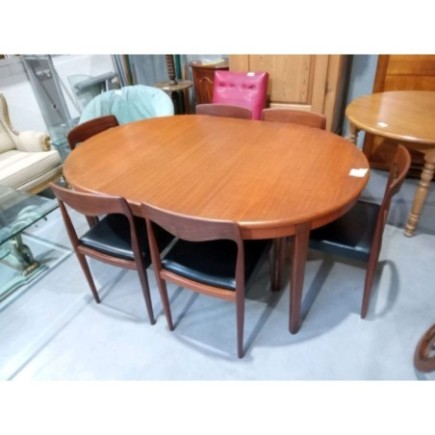 TABLE TECK( AVEC RALLONGE)+6CHAISE EN TECK