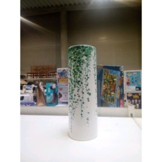 GRAND VASE BLANC ET VERT