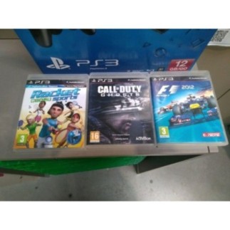 PS3 SLIM COMPLETE 1 MANETTE  +3 JEUX 