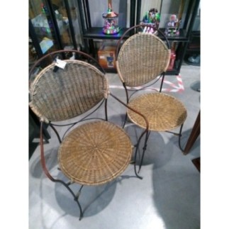 LOT 6 CHAISES ET 2 FAUTEUILS