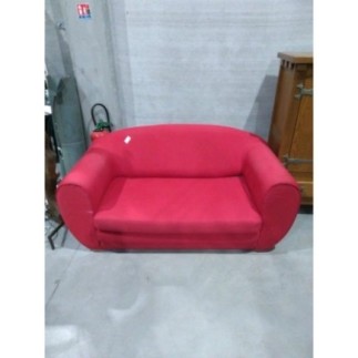 SOFA CONVERTIBLE ROUGE
