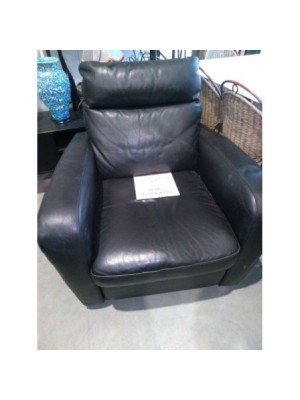 FAUTEUIL CLUB CUIR NOIR 