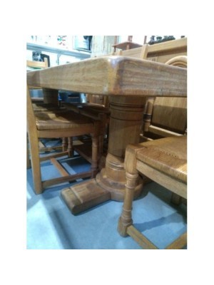 TABLE EN CHENE MASSIF + 6 CHAISE 