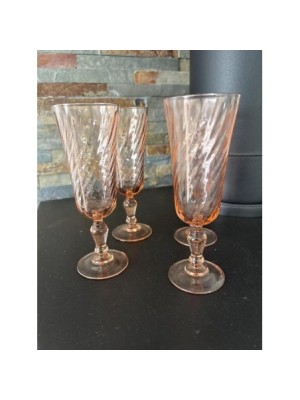 4 FLUTES ROSES