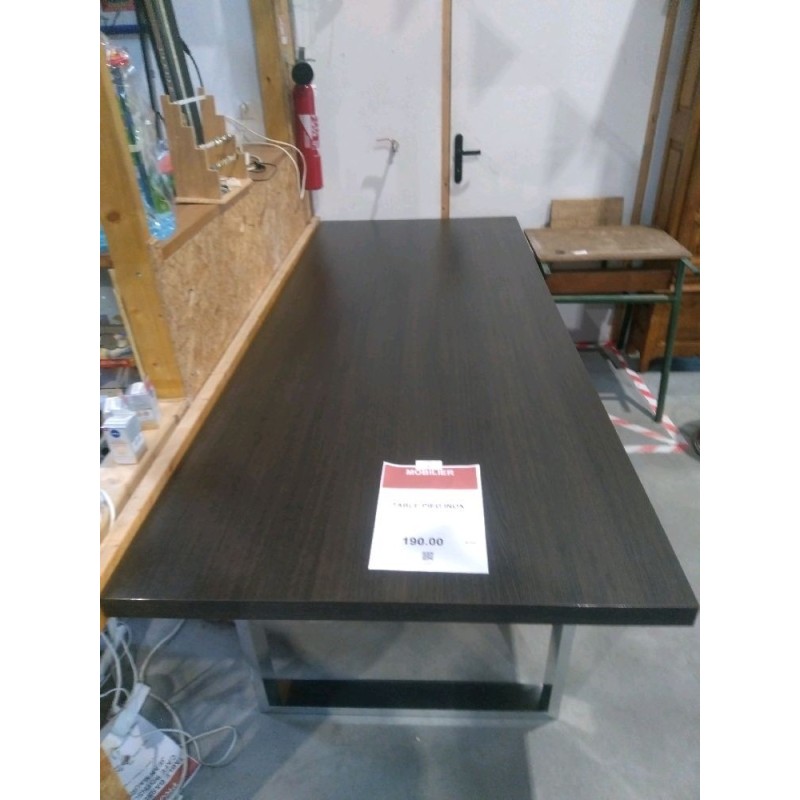 TABLE PIED INOX