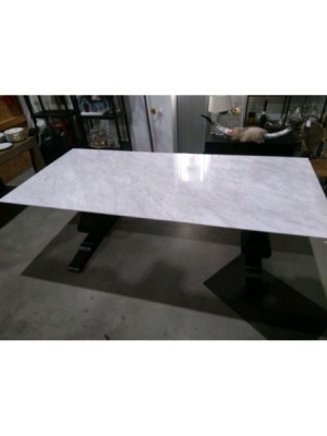 TABLE SALLE A MANGER EN MARBRE BLANC 