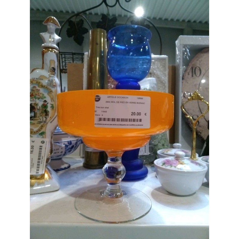 (564) BOL DE PIED EN VERRE MURANO