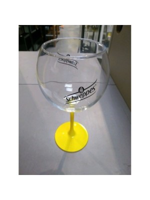 VERRE SCHWEPPES PIED JAUNE