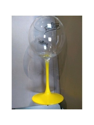 VERRE SCHWEPPES PIED JAUNE