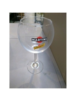 VERRE MARTINI ET SCHWEPPES PIED 7CL