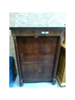 SECRETAIRE A COLONNES NAPOLEON III EN ACAJOU 